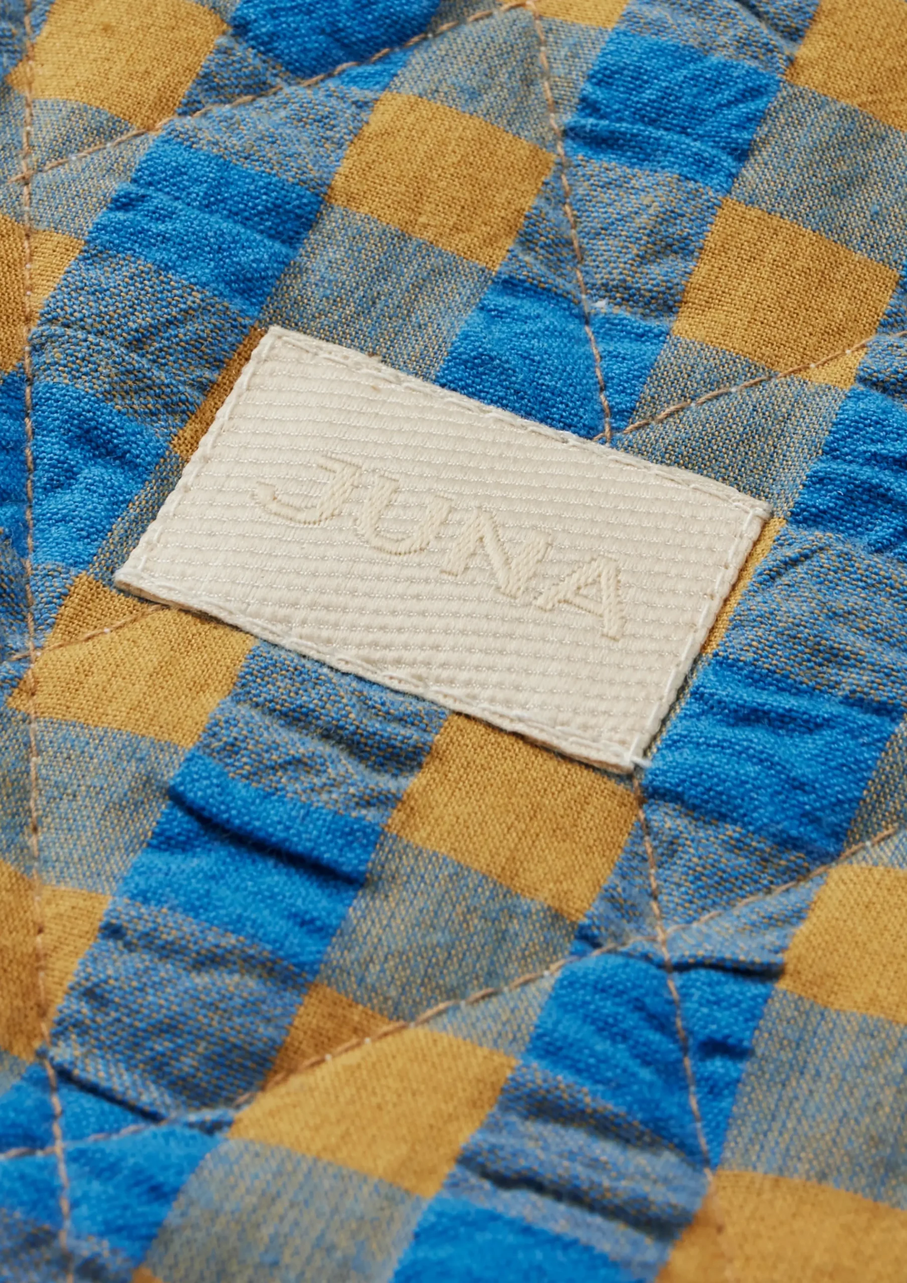 JUNA Bæk&Bølge Dalila Toiletbag 20x14 cm blå/okker | Køb her