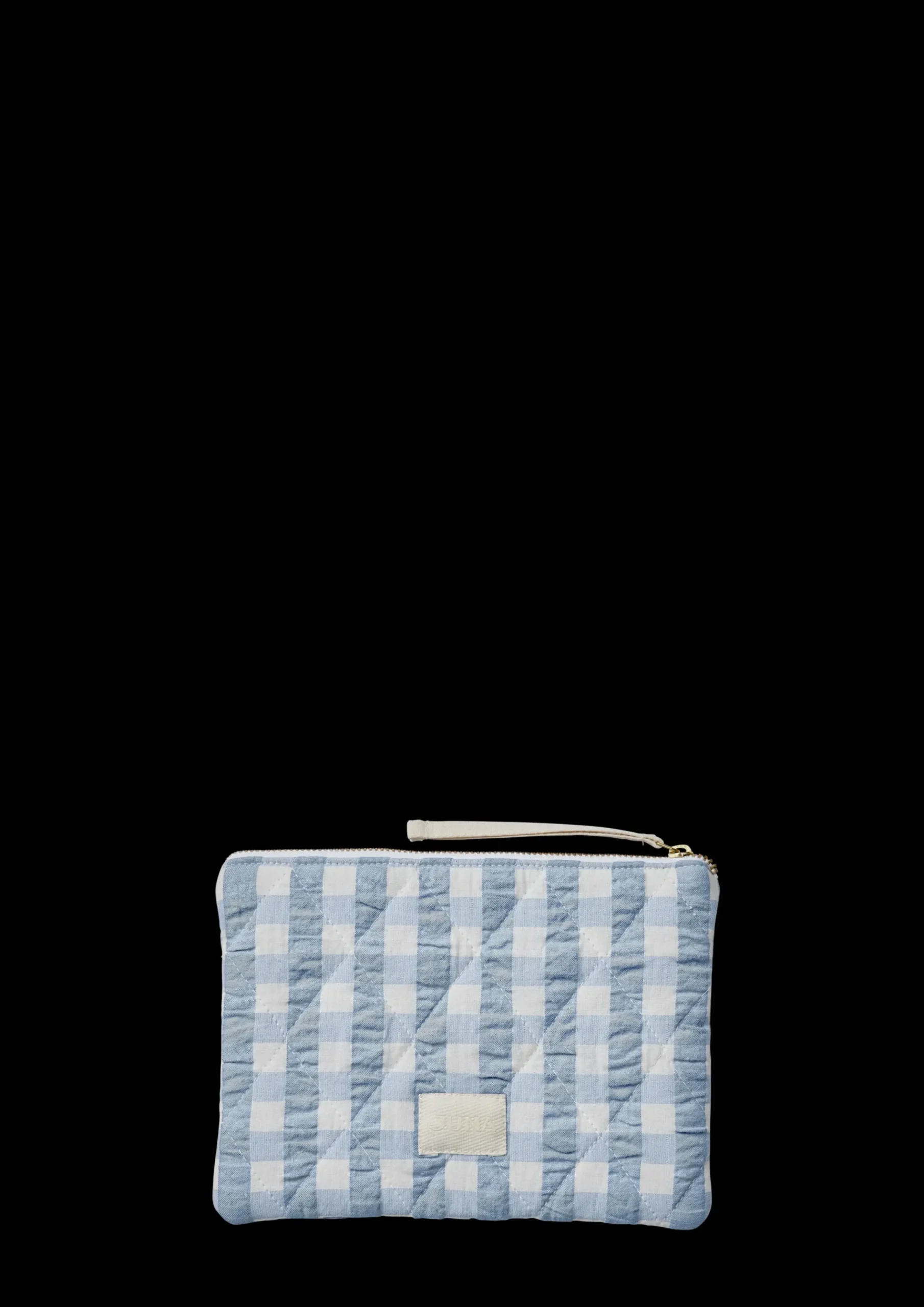 JUNA Bæk&Bølge Dalila Toiletbag 20x14 cm Lys blå/Hvid