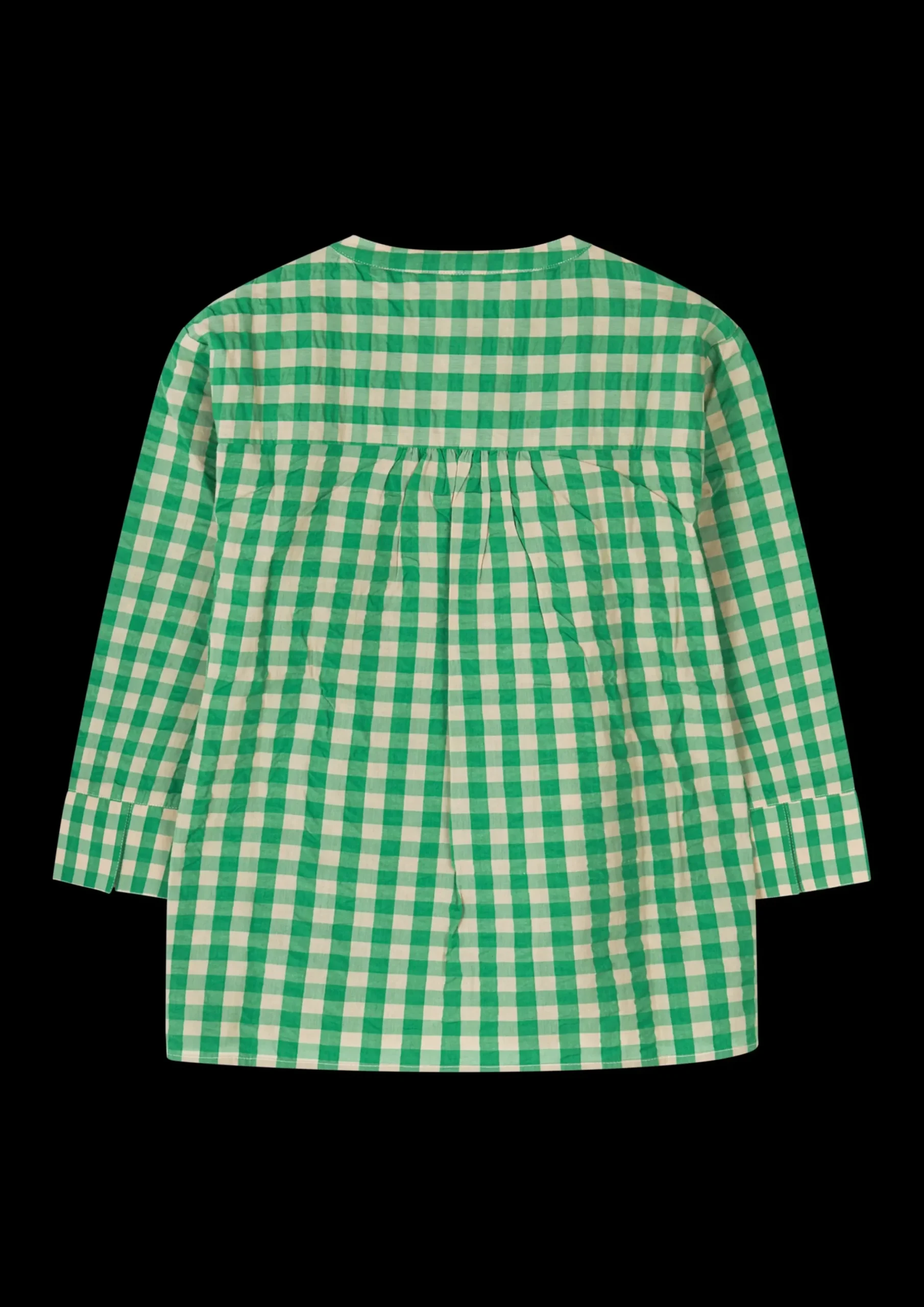 Juna Bæk&Bølge Irene shirt S/M grøn/sand | Køb her