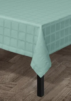 JUNA Damaskdug 150x320 cm i blå fra serien Brick | Køb her