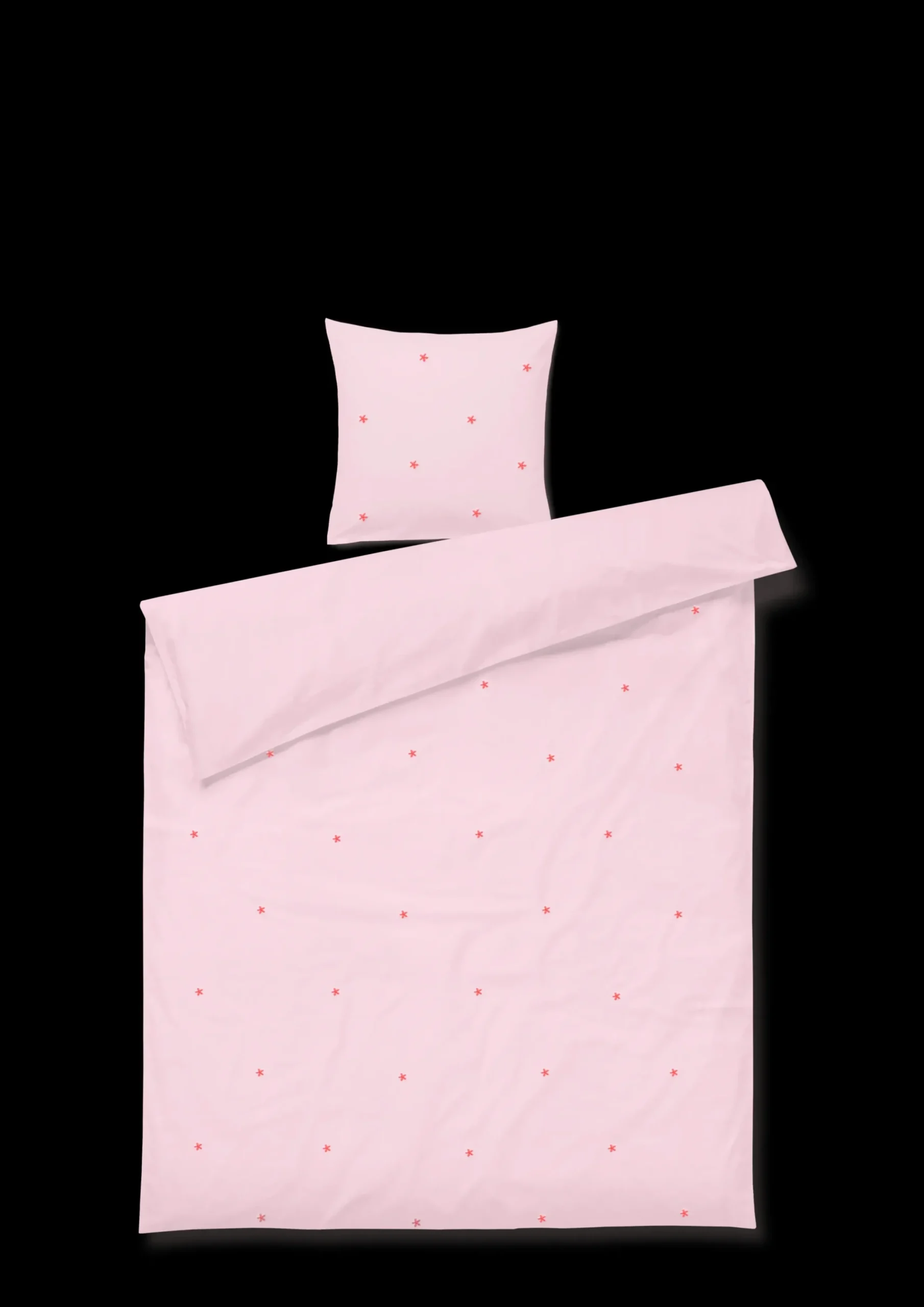 JUNA Sengetøj 140x220 cm i rosa fra serien Daisy | Køb her