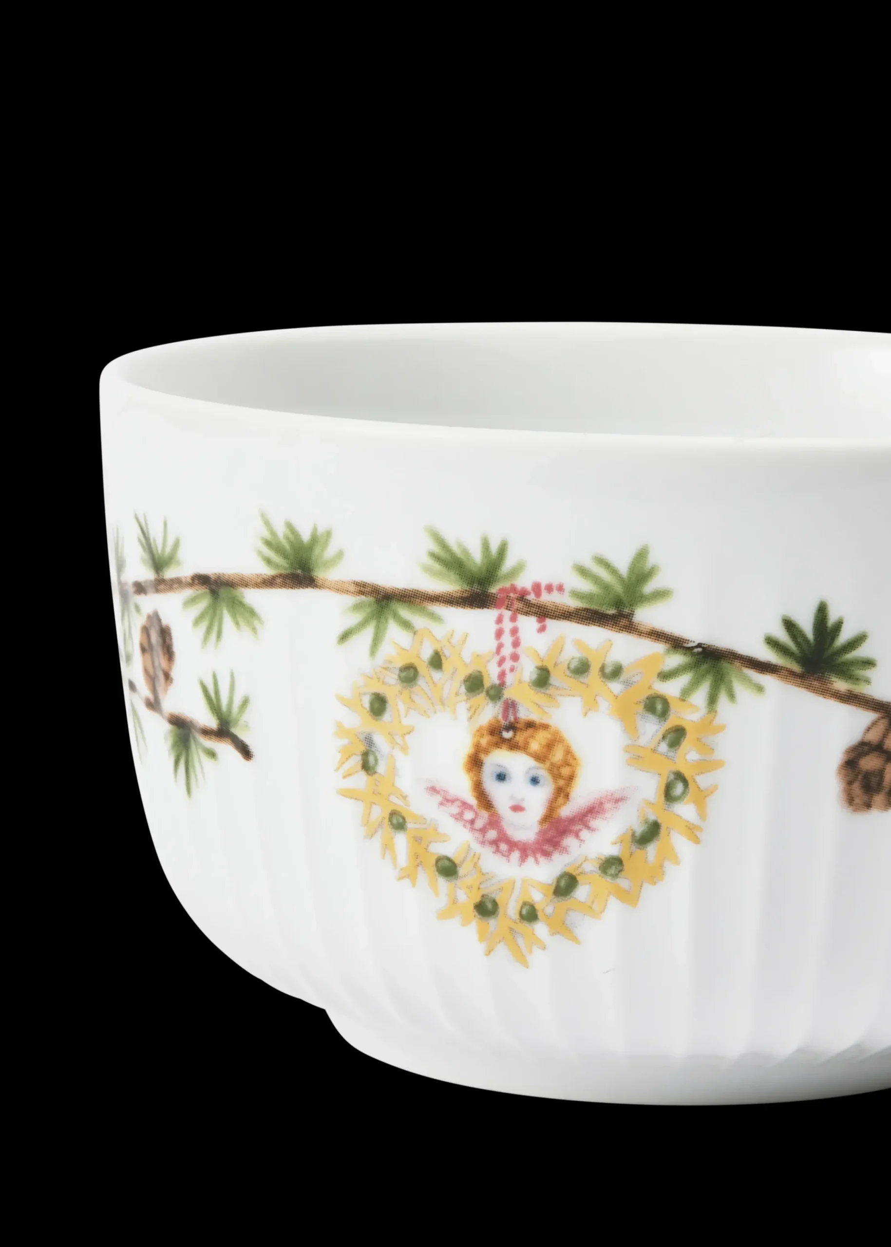 Kähler Hammershøi Christmas Skål 2024 Ø12 cm hvid m. deko