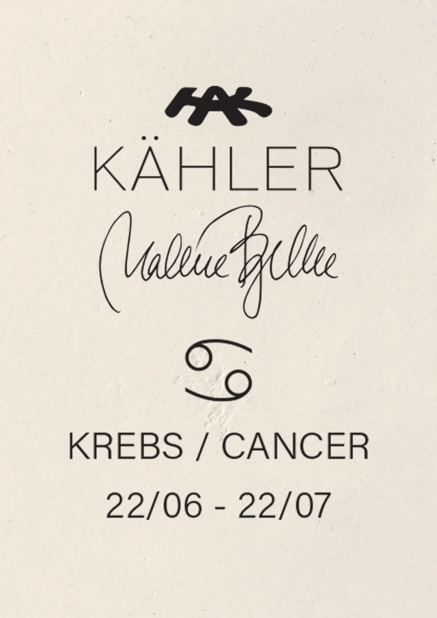 Kähler Krebs H16 i hvid fra serien Astro | Køb her