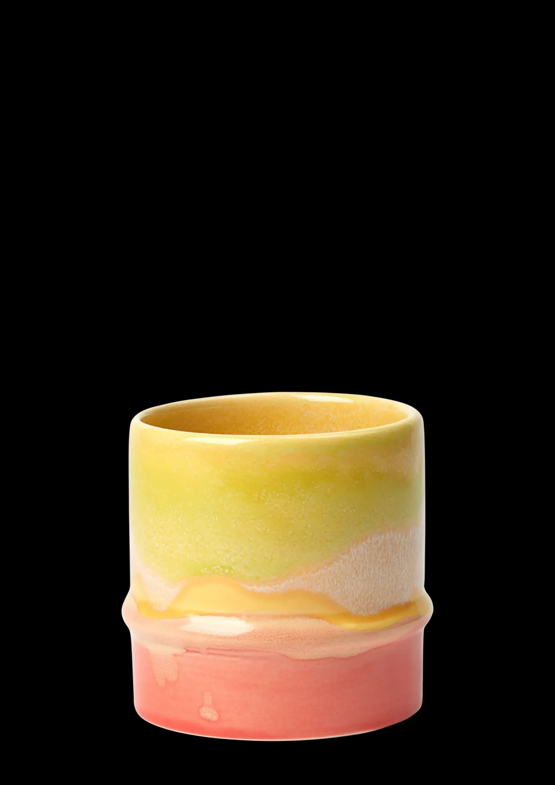 Kähler Poppery Krus 36 cl yellow/apple green/pink