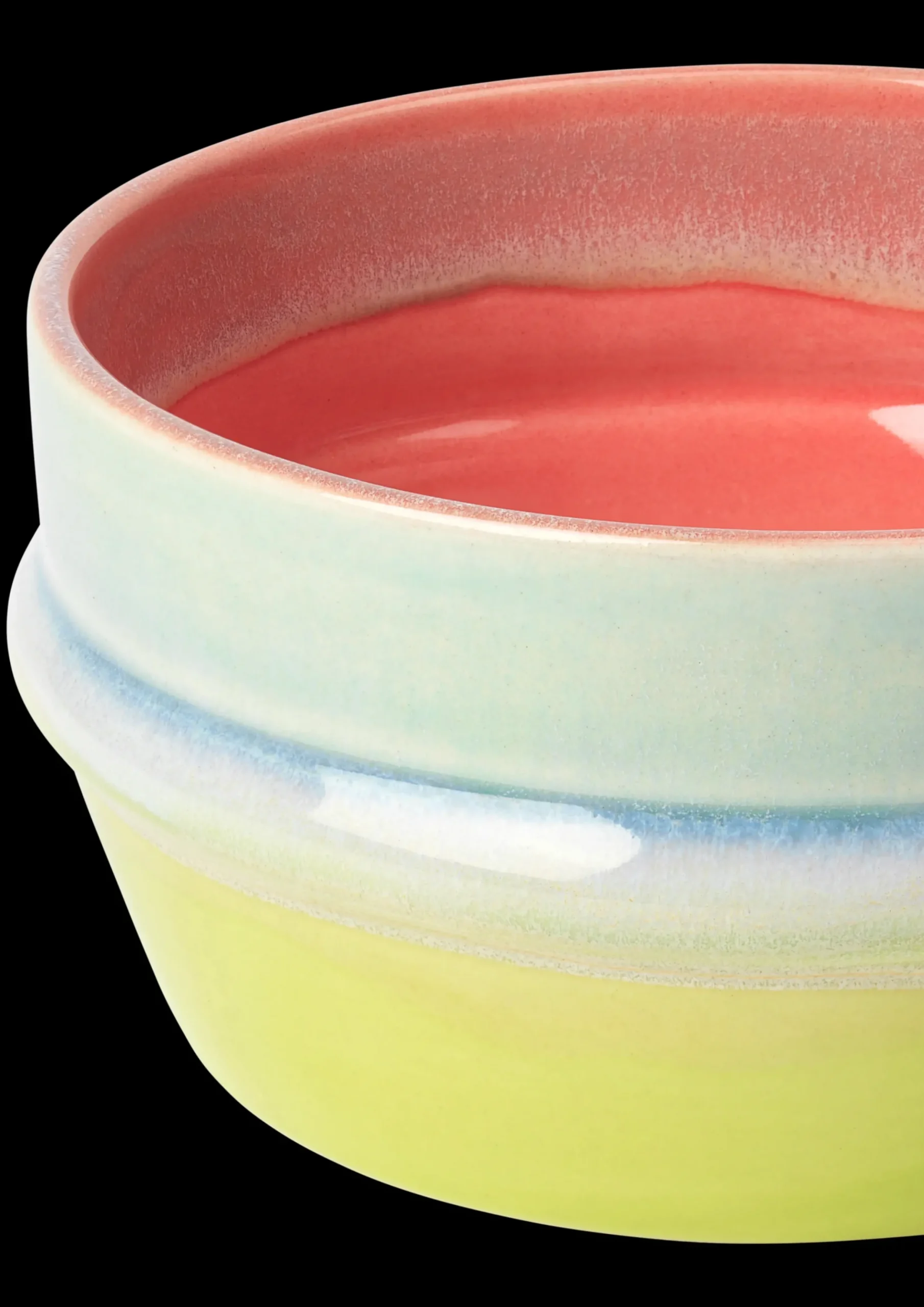 Kähler Poppery Skål Ø12 cm pink/mint/apple green