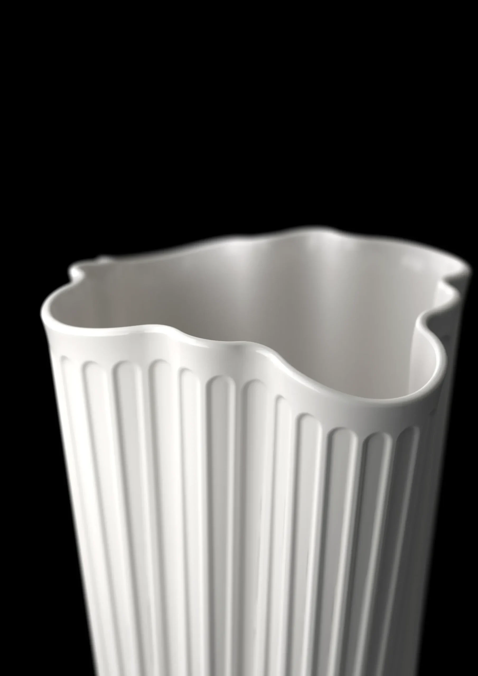 Kähler Unfold Vase H20.5 cm i hvid fra serien Hammershøi