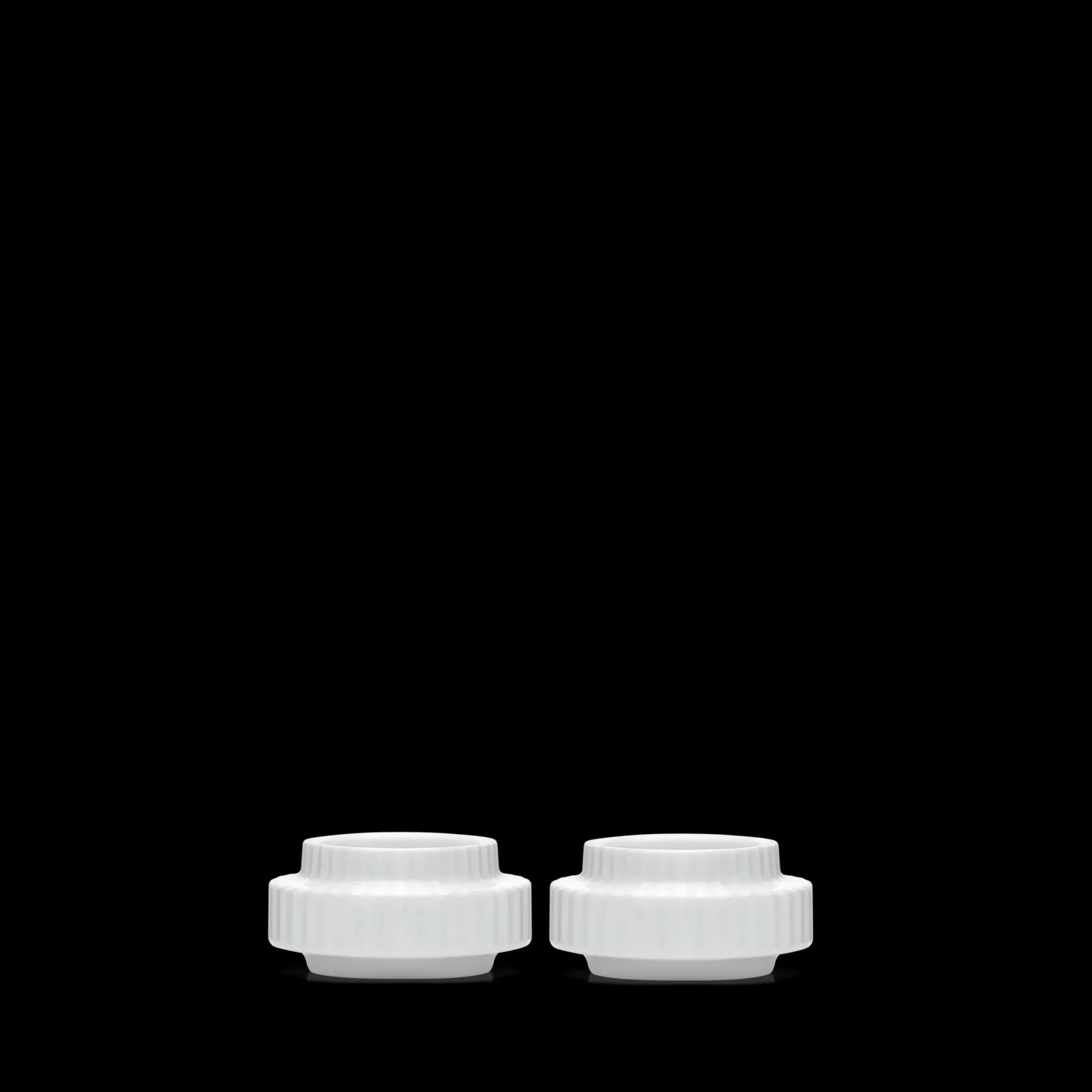 Lyngby Porcelæn Lyngby Fyrfadsstage Ø6.5 cm hvid 2 stk.