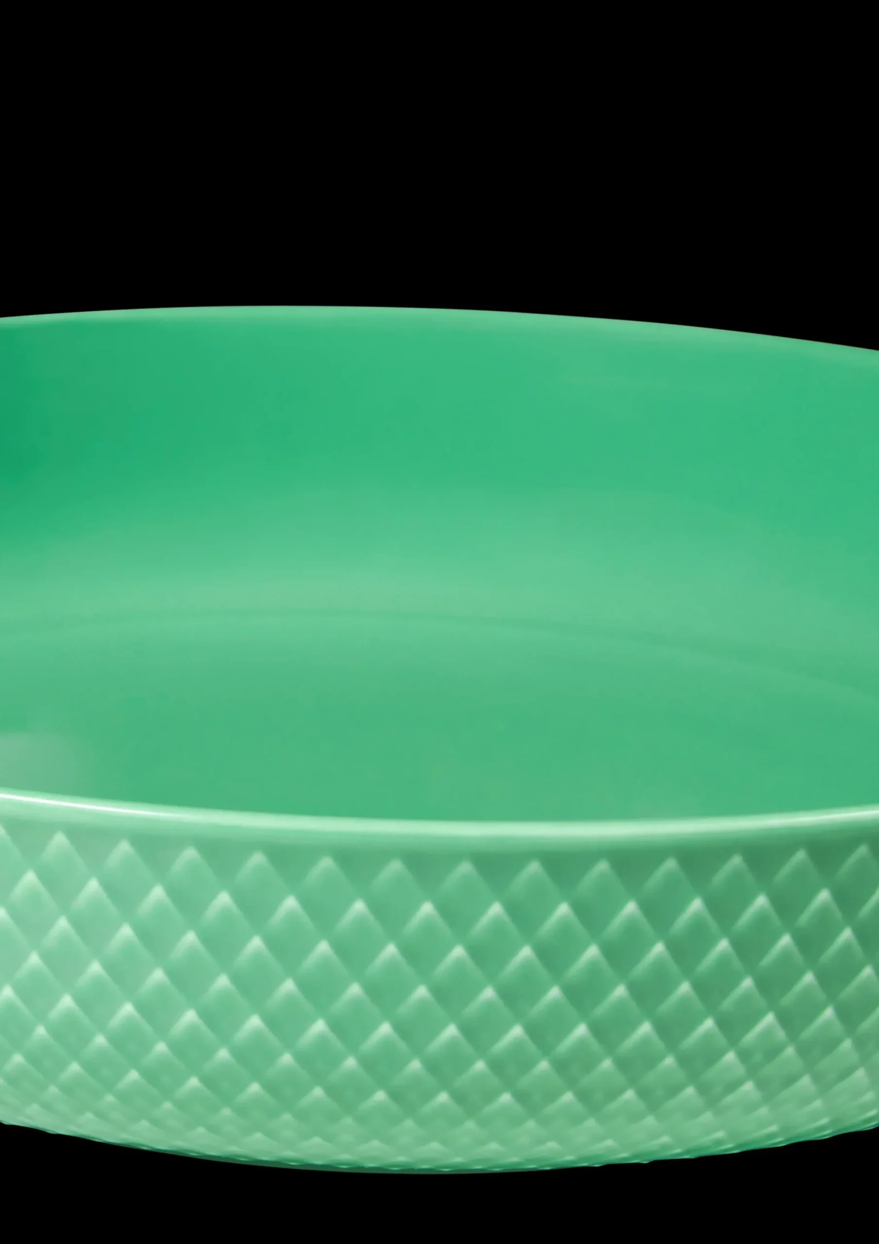Lyngby Porcelæn Rhombe Color Serveringsskål Ø28 cm grøn