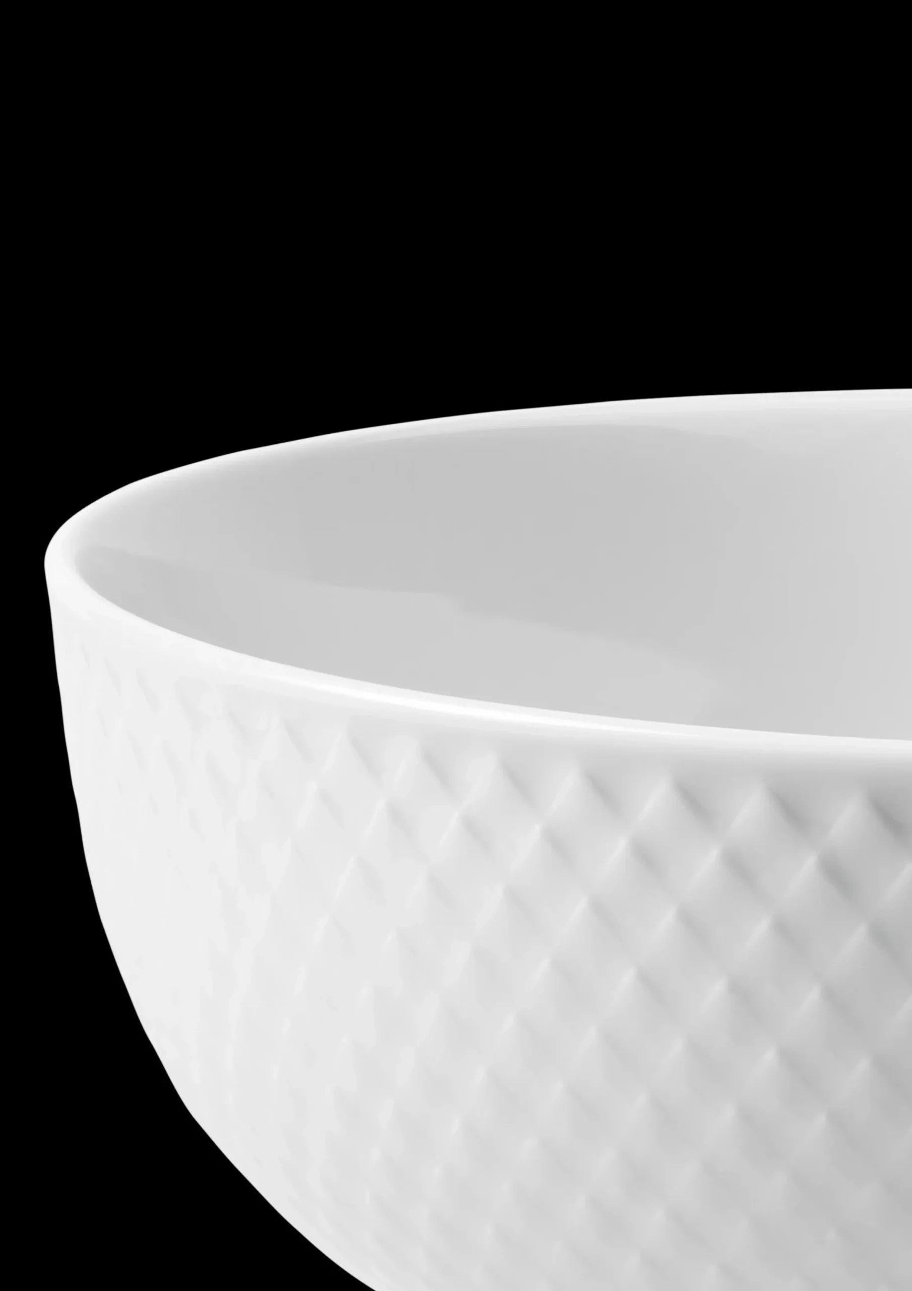 Lyngby Porcelæn Rhombe Skål Ø15.5 cm hvid | Køb her
